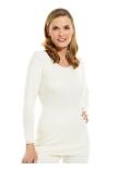 Medima Classic - Damen-Unterhemd (langarm) 50% Angora - Weiß