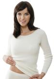 Medima Classic - Damen-Unterhemd (langarm) 100% Angora - Weiß