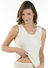 Medima Classic - Damen-Hemd (ohne Arm) Angora/Baumwolle - Weiß