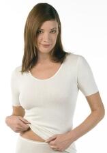 Medima Classic - Damen-Hemd (1/4 Arm) Angora/Baumwolle - Weiß
